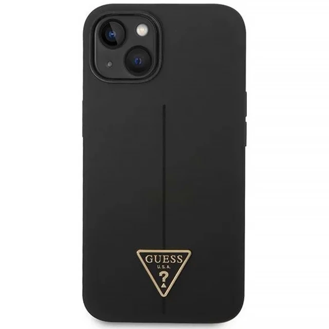 Чехол Guess Silicone Triangle для iPhone 14 Plus Black (GUHCP14MSLTGK)