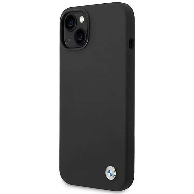 Чохол BMW Silicone Metal Logo для iPhone 14 Plus Black (BMHCP14MSILBK)