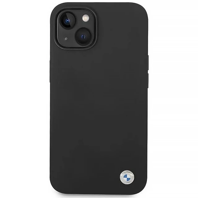Чохол BMW Silicone Metal Logo для iPhone 14 Plus Black (BMHCP14MSILBK)