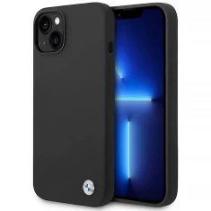 Чохол BMW Silicone Metal Logo для iPhone 14 Plus Black (BMHCP14MSILBK)