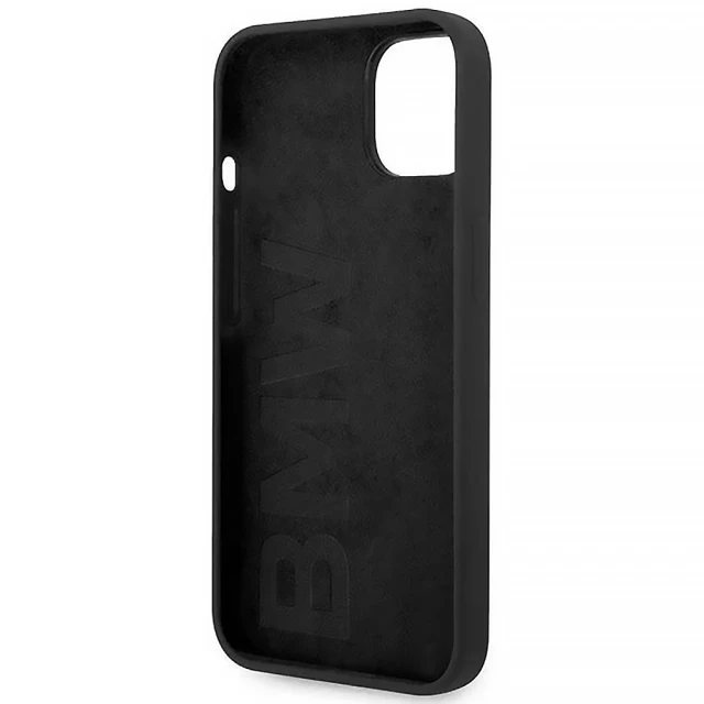 Чохол BMW Silicone Metal Logo для iPhone 14 Plus Black (BMHCP14MSILBK)