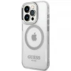 Чохол Guess Metal Outline для iPhone 14 Pro Max Silver with MagSafe (GUHMP14XHTRMS)