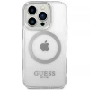 Чохол Guess Metal Outline для iPhone 14 Pro Max Silver with MagSafe (GUHMP14XHTRMS)