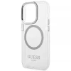 Чохол Guess Metal Outline для iPhone 14 Pro Max Silver with MagSafe (GUHMP14XHTRMS)