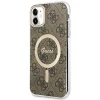 Чохол із зарядним пристроєм Guess 4G Print + Charger Set для iPhone 11 Brown with MagSafe (GUBPN61H4EACSW)