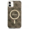 Чохол із зарядним пристроєм Guess 4G Print + Charger Set для iPhone 11 Brown with MagSafe (GUBPN61H4EACSW)