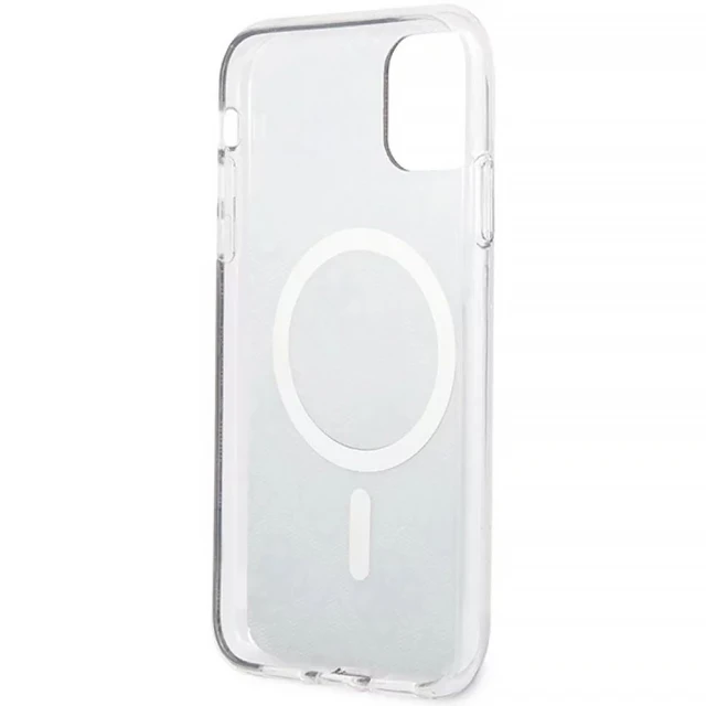 Чохол із зарядним пристроєм Guess 4G Print + Charger Set для iPhone 11 Brown with MagSafe (GUBPN61H4EACSW)