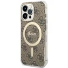 Чохол із зарядним пристроєм Guess 4G Print + Charger Set для iPhone 13 Pro Brown with MagSafe (GUBPP13LH4EACSW)