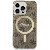 Чохол із зарядним пристроєм Guess 4G Print + Charger Set для iPhone 13 Pro Brown with MagSafe (GUBPP13LH4EACSW)