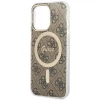 Чохол із зарядним пристроєм Guess 4G Print + Charger Set для iPhone 13 Pro Brown with MagSafe (GUBPP13LH4EACSW)
