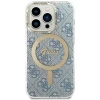Чохол із зарядним пристроєм Guess 4G Print + Charger Set для iPhone 14 Pro Blue with MagSafe (GUBPP14LH4EACSB)