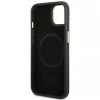 Чехол Guess Peony Logo Plate для iPhone 13 Black with MagSafe (GUHMP13MSAPSTK)