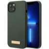 Чохол Guess Silicone Logo Plate для iPhone 13 Khaki with MagSafe (GUHMP13MSBPLA)