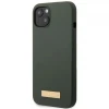 Чохол Guess Silicone Logo Plate для iPhone 13 Khaki with MagSafe (GUHMP13MSBPLA)