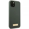 Чохол Guess Silicone Logo Plate для iPhone 13 Khaki with MagSafe (GUHMP13MSBPLA)