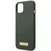 Чохол Guess Silicone Logo Plate для iPhone 13 Khaki with MagSafe (GUHMP13MSBPLA)