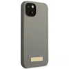Чохол Guess Silicone Logo Plate для iPhone 13 Grey with MagSafe (GUHMP13MSPLG)