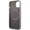 Чохол Guess Silicone Logo Plate для iPhone 13 Grey with MagSafe (GUHMP13MSPLG)