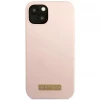 Чохол Guess Silicone Logo Plate для iPhone 13 mini Pink with MagSafe (GUHMP13SSBPLP)