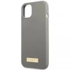 Чохол Guess Silicone Logo Plate для iPhone 13 mini Grey with MagSafe (GUHMP13SSPLG)