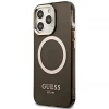 Чехол Guess Gold Outline Translucent для iPhone 13 Pro Max Black with MagSafe (GUHMP13XHTCMK)