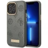 Чохол Guess Peony Logo Plate для iPhone 13 Pro Max Grey with MagSafe (GUHMP13XSAPSTG)