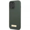 Чохол Guess Silicone Logo Plate для iPhone 13 Pro Max Khaki with MagSafe (GUHMP13XSPLA)