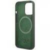 Чохол Guess Silicone Logo Plate для iPhone 13 Pro Max Khaki with MagSafe (GUHMP13XSPLA)