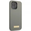 Чохол Guess Silicone Logo Plate для iPhone 13 Pro Max Grey with MagSafe (GUHMP13XSPLG)