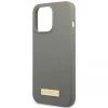 Чохол Guess Silicone Logo Plate для iPhone 13 Pro Max Grey with MagSafe (GUHMP13XSPLG)