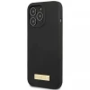 Чохол Guess Silicone Logo Plate для iPhone 13 Pro Max Black with MagSafe (GUHMP13XSPLK)