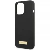 Чохол Guess Silicone Logo Plate для iPhone 13 Pro Max Black with MagSafe (GUHMP13XSPLK)