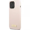 Чохол Guess Silicone Logo Plate для iPhone 13 Pro Max Pink with MagSafe (GUHMP13XSPLP)
