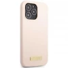 Чохол Guess Silicone Logo Plate для iPhone 13 Pro Max Pink with MagSafe (GUHMP13XSPLP)
