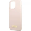Чохол Guess Silicone Logo Plate для iPhone 13 Pro Max Pink with MagSafe (GUHMP13XSPLP)