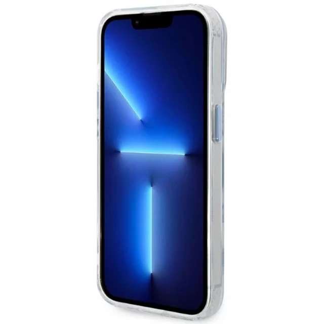 Чохол Guess Metal Outline для iPhone 14 Pro Blue with MagSafe (GUHMP14LHTRMB)