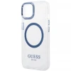 Чехол Guess Metal Outline для iPhone 14 Plus Blue with MagSafe (GUHMP14MHTRMB)