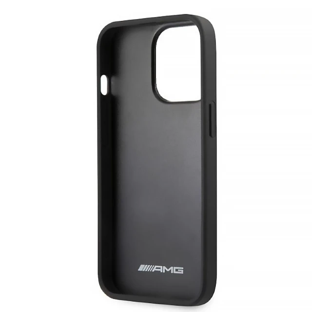 Чехол Mercedes Leather Curved Lines для iPhone 13 | 13 Pro Black (AMHCP13LOSDBK)