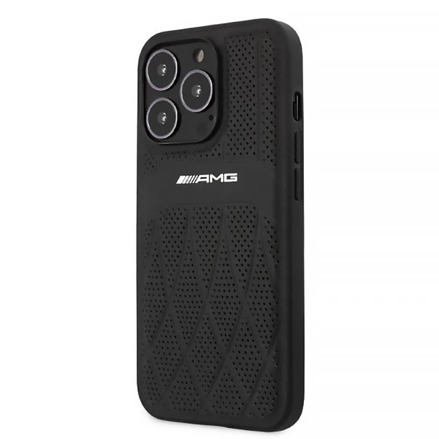 Чехол Mercedes Leather Curved Lines для iPhone 13 Pro Max Black (AMHCP13XOSDBK)