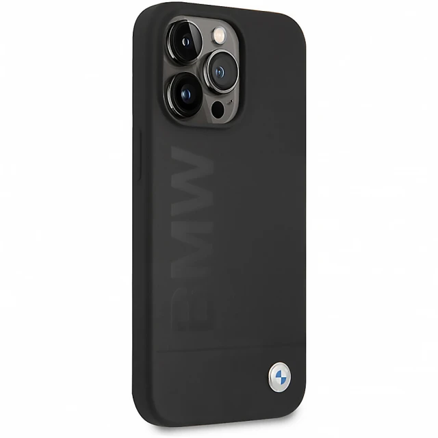 Чохол BMW Silicone Signature Logo для iPhone 13 | 13 Pro Black with MagSafe (BMHMP13LSLBLBK)