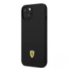 Чохол Ferrari Silicone Metal Logo для iPhone 14 | 13 Black with MagSafe (FEHMSIP14SBK)
