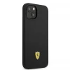 Чохол Ferrari Silicone Metal Logo для iPhone 14 | 13 Black with MagSafe (FEHMSIP14SBK)
