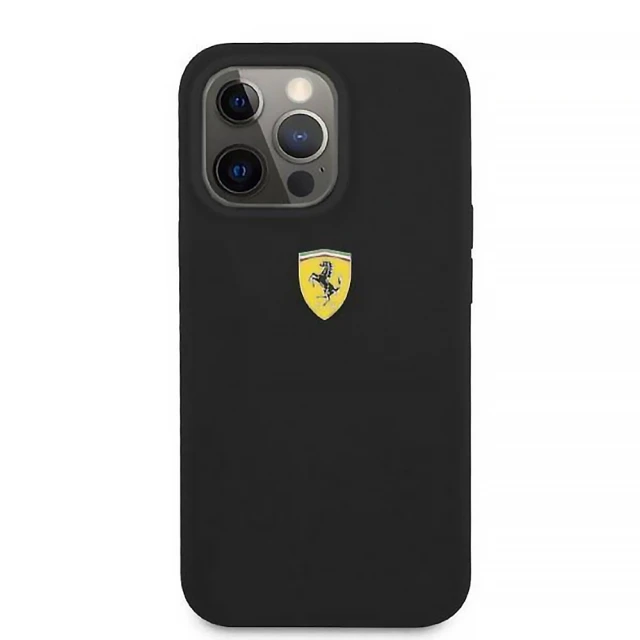 Чохол Ferrari Silicone для iPhone 13 | 13 Pro Black with MagSafe (FESSIHMP13LBK)