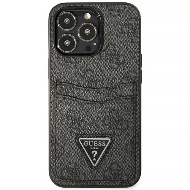 Чохол-гаманець Guess 4G Triangle Logo Cardslot для iPhone 13 Pro Black (GUHCP13LP4TPK)