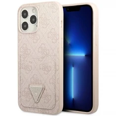 Чохол-гаманець Guess 4G Triangle Logo Cardslot для iPhone 13 Pro Pink (GUHCP13LP4TPP)