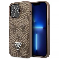 Чохол-гаманець Guess 4G Triangle Logo Cardslot для iPhone 13 Pro Brown (GUHCP13LP4TPW)