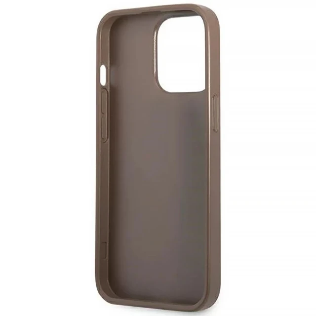 Чехол-бумажник Guess 4G Triangle Logo Cardslot для iPhone 13 Pro Brown (GUHCP13LP4TPW)