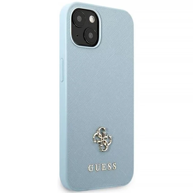 Чохол Guess Saffiano 4G Small Metal Logo для iPhone 13 Blue (GUHCP13MPS4MB)