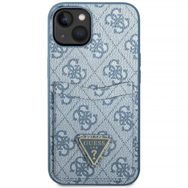 Чохол-гаманець Guess 4G Triangle Logo Cardslot для iPhone 13 mini Blue (GUHCP13SP4TPB)