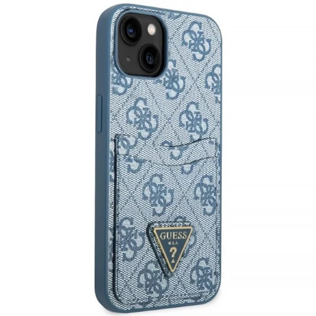 Чохол-гаманець Guess 4G Triangle Logo Cardslot для iPhone 13 mini Blue (GUHCP13SP4TPB)